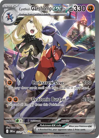 Cynthia's Garchomp ex (Destined Rivals 232/182)
